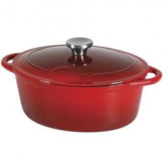 TRADIFONTE / RED OVAL CAST CAST IRON 36x28x14cm - 9lt